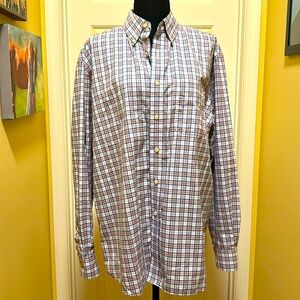 Jos. A. Bank Multicolor Plaid Casual Tailored Fit Traveler’s Collection Shirt